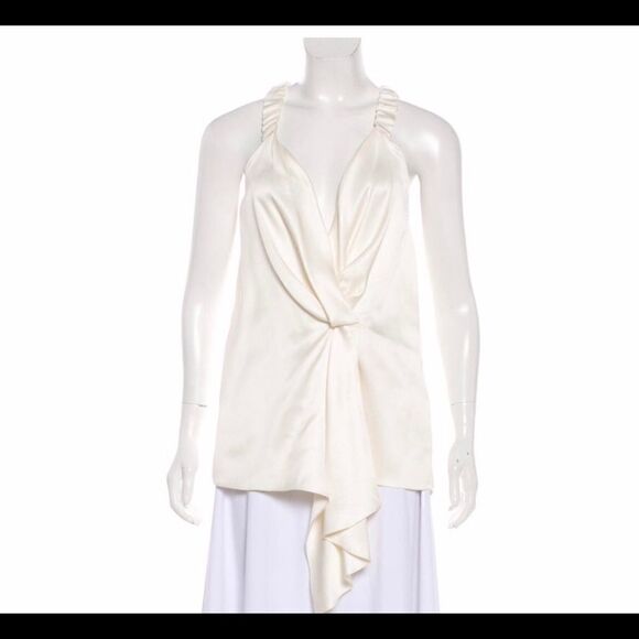 Tops - Victoria Beckham Silk V-Neck Tunic